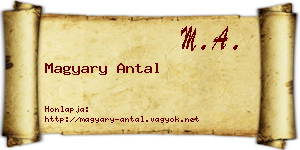 Magyary Antal névjegykártya